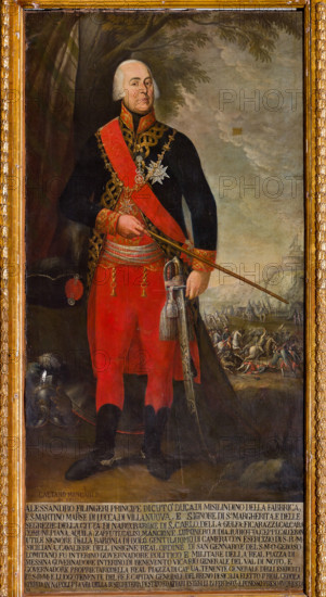 Palermo, Palazzo Reale o Palazzo dei Normanni, Appartamento Reale, Sala dei Viceré: "Alessandro Filangeri", Luogotenente del Re (1803); dipinto a olio  di Gaetano Mangano (fine XVIII sec. - inizio XIX).

[ENG]
Palermo, The Royal Palace or Palazzo dei Normanni (Palace of the Normans), The Royal Apartment, The Viceroy Room: ""Alessandro Filangeri", Lietenant of the King (1803); oil painting by Gaetano Mangano (end XVIII century - beginning XIX century).
Palazzo Reale (Palazzo dei Norma, Palermo (PA), Sicilia - Sicily, Italia - Italy