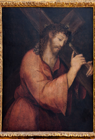 Palermo, Palazzo Reale o Palazzo dei Normanni, Appartamento Reale, Sala dei Paesaggi:  "Cristo che porta la Croce", pittore di scuola fiamminga, XVI secolo.

[ENG]
Palermo, The Royal Palace or Palazzo dei Normanni (Palace of the Normans), The Royal Apartment, the Landscape Room: "Christ bearing the Cross", by Flemish painter, XVI century.
Palazzo Reale (Palazzo dei Norma, Palermo (PA), Sicilia - Sicily, Italia - Italy