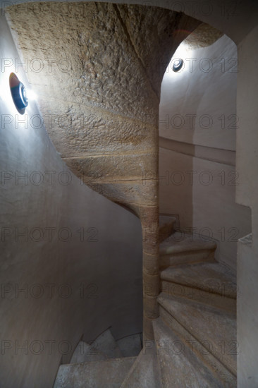 Palermo, Palazzo Reale o Palazzo dei Normanni,  Torre Pisana: particolare della scala originale a chiocciola.
[ENG]
Palermo, The Royal Palace or Palazzo dei Normanni (Palace of the Normans), The Pisana Tower: detail of the original spiral stairway.
Palazzo Reale (Palazzo dei Norma, Palermo (PA), Sicilia - Sicily, Italia - Italy