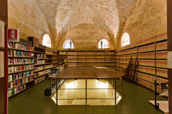 Palermo, Palazzo Reale o Palazzo dei Normanni, Torre Pisana, Sala del Tesoro o Zecca, oggi biblioteca: veduta.

[ENG]
Palermo, The Royal Palace or Palazzo dei Normanni (Palace of the Normans), Pisana Tower,  the Treasure Hall or Mint (today it is the library): view.
Palazzo Reale (Palazzo dei Norma, Palermo (PA), Sicilia - Sicily, Italia - Italy