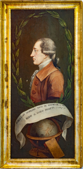 Palermo, Palazzo Reale o Palazzo dei Normanni, Torre Pisana, Osservatorio Astronomico "Giuseppe Piazzi": ritratto di Guglielmo Herschel, inventore dell'omonimo telescopio catadiottrico e scopritore del pianeta Urano.

[ENG]
Palermo, The Royal Palace or Palazzo dei Normanni (Palace of the Normans), the Pisana Tower, The Astronomical Observatory "Giuseppe Piazzi": portrait of William Herschel, the astronomer who invented the The "Herschelian" catadioptric telescope, and who discovered the planet Uranus.
Palazzo Reale (Palazzo dei Norma, Palermo (PA), Sicilia - Sicily, Italia - Italy