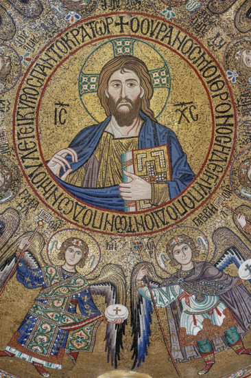 Palermo, The Royal Palace or Palazzo dei Normanni (Palace of the Normans), The Palatine Chapel (Basilica), dome of the transept: mosaic "Blessing Christ Pantocrator between angels and archangels", XII century.
Palazzo Reale (Palazzo dei Norma, Palermo (PA), Sicilia - Sicily, Italia - Italy