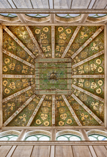 Palermo, Palazzo Reale o Palazzo dei Normanni, Torre Joharia, Sala dei Venti: cuspide lignea con al centro la Rosa dei Venti. 

[ENG]
Palermo, The Royal Palace or Palazzo dei Normanni (Palace of the Normans), Joharia Tower, the Winds Room: wooden cusp with the Rose of the Winds  (Compass Rose) at its centre.
Palazzo Reale (Palazzo dei Norma, Palermo (PA), Sicilia - Sicily, Italia - Italy