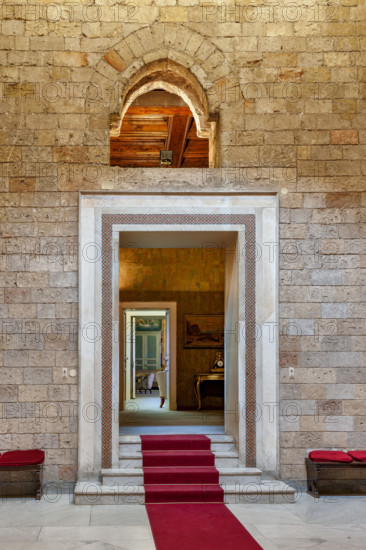 Palermo, Palazzo Reale o Palazzo dei Normanni, Torre Joharia, Sala dei Venti: veduta. Particolare di una porta.

[ENG]
Palermo, The Royal Palace or Palazzo dei Normanni (Palace of the Normans), Joharia Tower, the Winds Room: view. Detail of one door.
Palazzo Reale (Palazzo dei Norma, Palermo (PA), Sicilia - Sicily, Italia - Italy