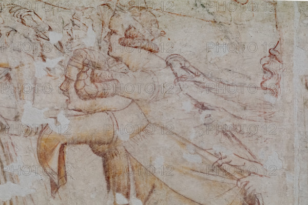 Pisa, Museo delle sinopie:
“Giudizio universale”.  Sinopia preparatoria degli affreschi di Buonamico Buffalmacco, 1336/1341 nel Camposanto di Pisa.
Particolare con gruppo di peccatori.

[ENG]
Pisa, Monumental Cemetery: “Last Judgment”. Preparatory sinopia to the frescoes by Buonamico Buffalmacco in the Monumental Cemetery, 1336/1341.
Detail with some sinners.
Museo delle sinopie, Pisa (PI), Toscana - Tuscany, Italia - Italy