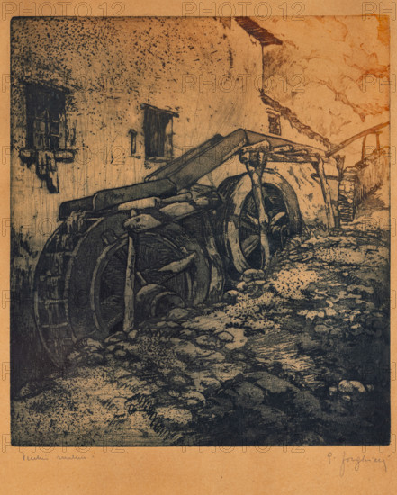 Collezione Assicoop Unipol, inv. n°  894: 
Giovanni Forghieri (1898-1944); “Vecchio mulino”;  incisione, cm. 29x26.

[ENG]
Giovanni Forghieri (1898-1944); “Old Mill”;  engraving, cm. 29x26.
Collezione Assicoop - Unipol, Modena (MO), Emilia Romagna, Italia - Italy
