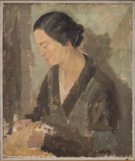 Collezione Assicoop Unipol, inv. n° 897: 
Galileo Cattabriga (1901-1969);  “Ritratto della sorella” ; olio su tela, cm. 55x65.


[ENG]
Galileo Cattabriga (1901-1969); “Portrait of his Sister”; oil painting on canvas, cm. 55x65.
Collezione Assicoop - Unipol, Modena (MO), Emilia Romagna, Italia - Italy