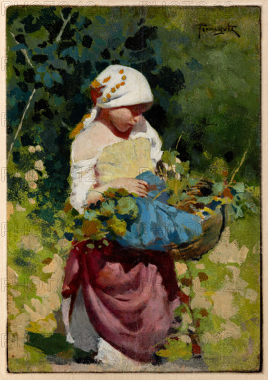 Collezione Assicoop Unipol, inv. n° 928: 
Arnaldo Ferraguti (Ferrara,1862 - 1925); “Contadinella” (olio su tavola, cm. 20,5 x 14).

[ENG]
Collezione Assicoop Unipol, inv. n° 928: 
Arnaldo Ferraguti (Ferrara,1862 - 1925); “Peasant Girl” (oil on panel, 20.5 x 14 cm)
Collezione Assicoop - Unipol, Modena (MO), Emilia Romagna, Italia - Italy
