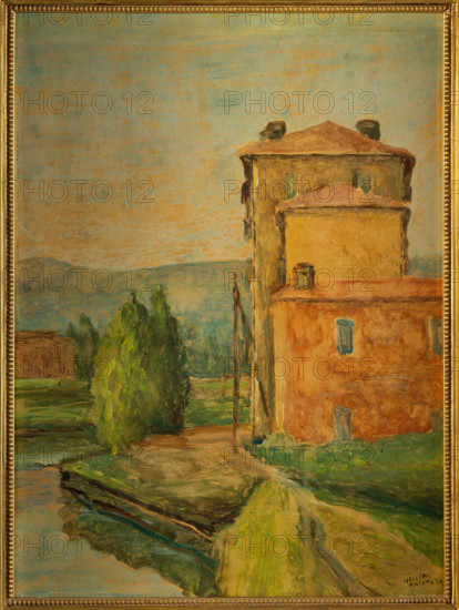 Collezione Assicoop Unipol, inv. n° 968: 
Mario Vellani Marchi (1895 - 1979); “Case rosse in riva al fiume” (olio su masonite, 64,5 x 48 cm).

[ENG]
Mario Vellani Marchi (1895 - 1979); “Red Houses along the River” (oil painting on masonite, 64,5 x 48 cm).
Collezione Assicoop - Unipol, Modena (MO), Emilia Romagna, Italia - Italy