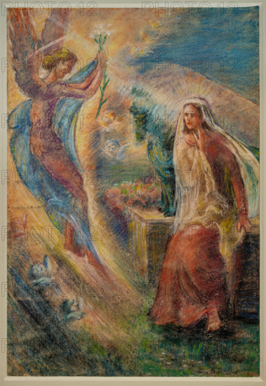 Collezione Assicoop Unipol, inv. n° 974: 
Giorgio Rossi (1892 - 1982); “Annunciazione” (pastello, cm. 67 x 47).

[ENG]
Giorgio Rossi (1892 - 1982); “Annunciation” (pastel, cm. 67 x 47).
Collezione Assicoop - Unipol, Modena (MO), Emilia Romagna, Italia - Italy