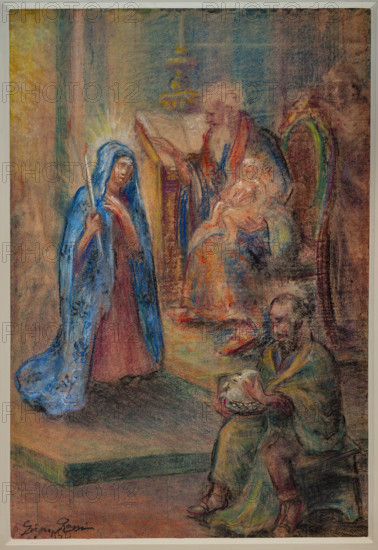 Collezione Assicoop Unipol, inv. n° 975: 
Giorgio Rossi (1892 - 1982); “Visita di Maria a Elisabetta” (pastello, cm. 67 x 47).

[ENG]
Giorgio Rossi (1892 - 1982); “Mary’s Visit to Elizabeth” (pastel, cm. 67 x 47).
Collezione Assicoop - Unipol, Modena (MO), Emilia Romagna, Italia - Italy