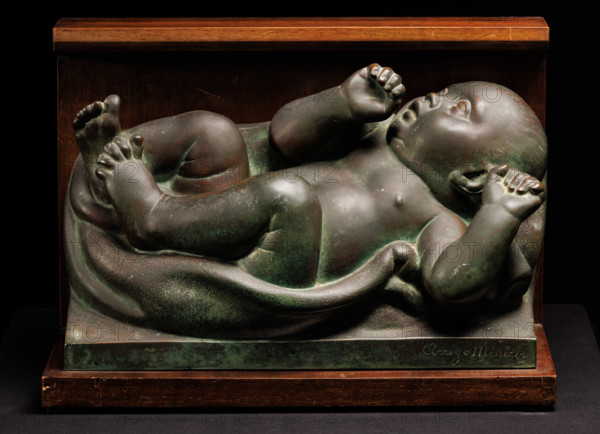 Arrigo Minerbi (1881 - 1960); “Pupo, figura di bimbo in fasce” (bronzo, cm. 36 x 22 x 15).
Collezione Assicoop - Unipol, Modena (MO), Emilia Romagna, Italia - Italy