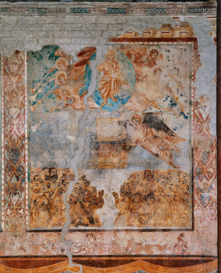 Assisi, Basilica superiore di San Francesco, transetto meridionale, parete sud, “Visioni apocalittiche”: “Cristo apocalittico” . Affreschi di Cimabue (Cenni di Pepo 1277-1283?) e bottega.

[ENG]
Assisi, Upper Basilica of Saint Francis, the southern transept, the southern wall, “Apocalyptic visions”: “Apocalyptic Christ”. Frescoes by Cimabue (Cenni di Pepo 1277-1283?) and workshop.
Basilica di San Francesco, Assisi (PG), Umbria, Italia - Italy