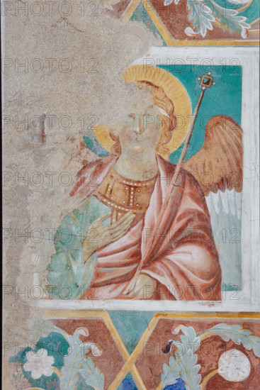Assisi, Basilica superiore di San Francesco, transetto meridionale, parete meridionale, archivolto destro: primo “Angelo” dall’alto. Affresco di Cimabue (Cenni di Pepo) e bottega (1288-92).


[ENG]
Assisi, Upper Basilica of St. Francis, southern transept, southern wall, right archivolt: first “Angel” from above. Fresco by Cimabue (Cenni di Pepo) and workshop (1288-92).
Basilica superiore di San France, Assisi (PG), Umbria, Italia - Italy