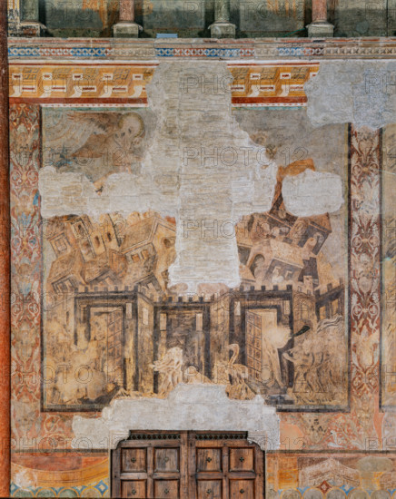 Assisi, Basilica superiore di San Francesco, transetto meridionale, parete ovest: “La caduta di Babilonia”. Affreschi di Cimabue (Cenni di Pepo 1277-1283?) e bottega.

[ENG]
Assisi, Upper Basilica of Saint Francis, southern transept: view of the west wall with “The Fall of Babylon”. Frescoes by Cimabue (Cenni di Pepo 1277-1283?) and workshop.
Basilica di San Francesco, Assisi (PG), Umbria, Italia - Italy