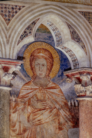 Assisi, Basilica superiore di San Francesco, transetto meridionale, parete ovest, registro mediano: secondo angelo (Principato) delle “Gerarchie angeliche”. 
Affreschi di Cimabue (Cenni di Pepo 1277-1283?) e bottega.


[ENG]
Assisi, Upper Basilica of Saint Francis, southern transept, west wall, the middle register: the second angel of the angelic hierarchies. Frescoes by Cimabue (Cenni di Pepo 1277-1283?).
Basilica superiore di San France, Assisi (PG), Umbria, Italia - Italy