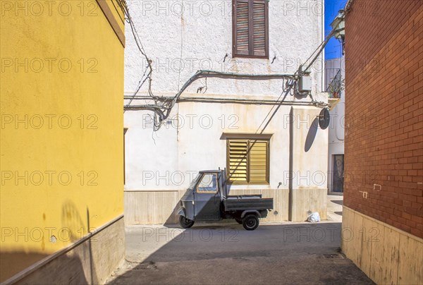 Small street in Favignana, Sicily, Italy