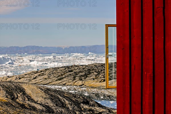 Vue de l'hôtel Arctic à Ilulissat, Groenland