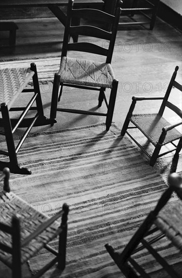 Empty Chairs Arranged in Circle