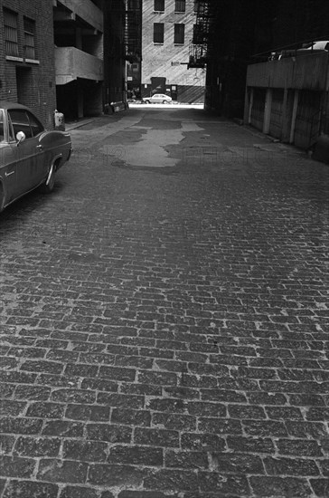 Alley With Cobblestones, Chicago, Illinois, USA