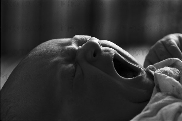 Baby Yawning, Close-Up