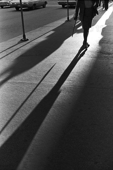 Streetscene and Shadows, Chicago, Illinois, USA