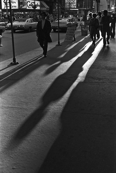 Streetscene and Shadows, Chicago, Illinois, USA