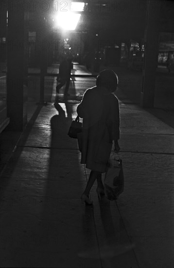 Streetscene and Shadows, Chicago, Illinois, USA