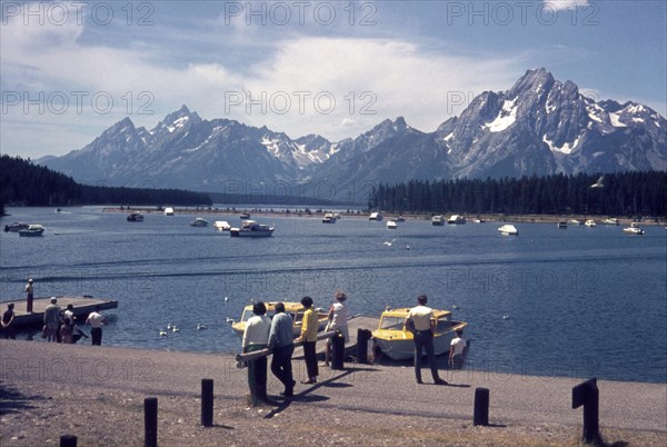 Colter Bay, Jackson Lake, Grand Teton National Park, Wyoming, USA, 1968