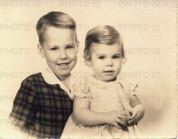 Young Boy and Girl, Portrait, Circa Early 1960's
