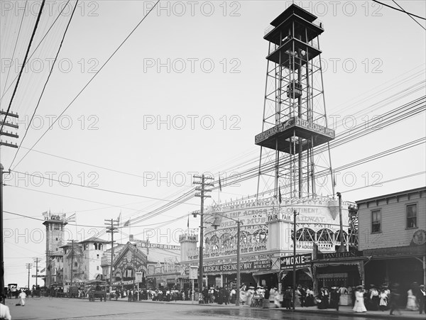 Surf Avenue, Coney Island, New York City, New York, USA, Detroit Publishing Company, 1904