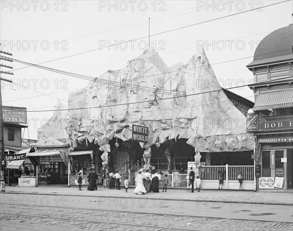 White World, Coney Island, New York City, New York, USA, Detroit Publishing Company, 1900