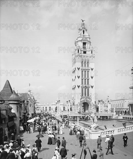 Dreamland, Coney Island, New York City, New York, USA, Detroit Publishing Company, 1905