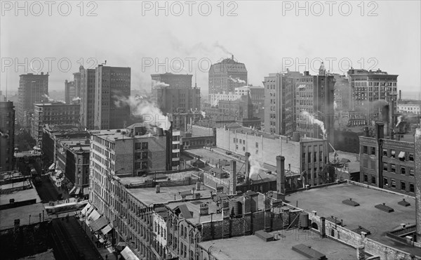 Cityscape, Chicago, Illinois, USA, Detroit Publishing Company, 1900