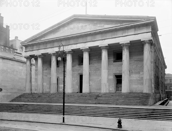 Second Bank of the United States, Philadelphia, Pennsylvania, USA, Detroit Publishing Company, 1905