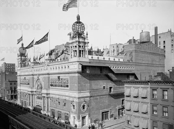 Hippodrome, New York City, New York, USA, Detroit Publishing Company, 1905