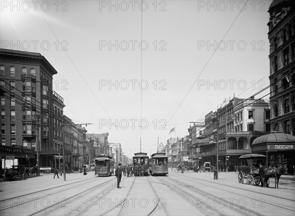 Street Scene, Canal Street, New Orleans, Louisiana, USA, Detroit Publishing Company, 1907