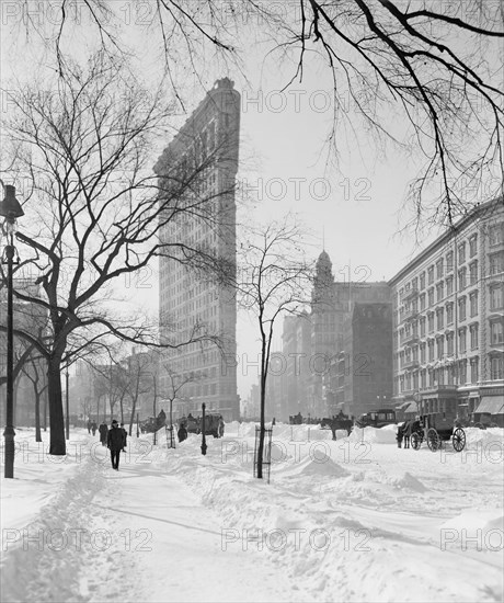 Flatiron Building After Snow Storm, New York City, New York, USA,Detroit Publishing Company, 1905