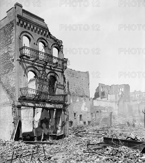 Chinatown Ruins after Earthquake, San Francisco, California, USA, Detroit Publishing Company, 1906