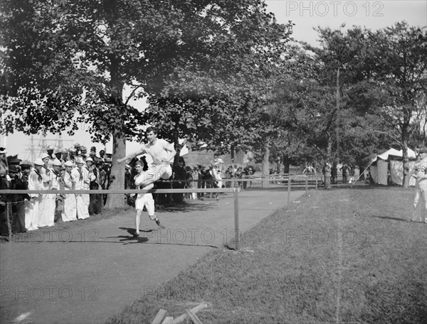 Hurdle Race, U.S. Naval Academy Field Day, USA, Detroit Publishing Company, 1900