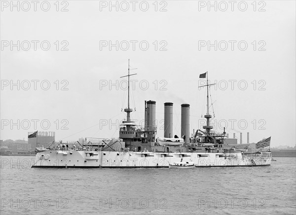 U.S.S. Maine, Broadside, Detroit Publishing Company, 1905