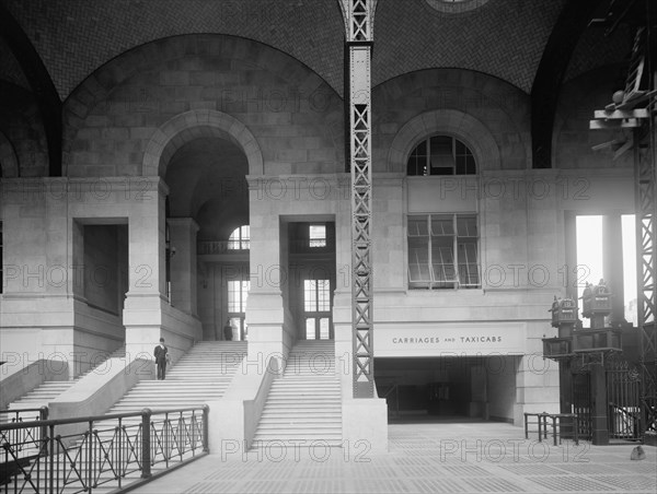 Concourse, Exit to 33rd Street, Pennsylvania Station, New York City, New York, USA, Detroit Publishing Company, 1910