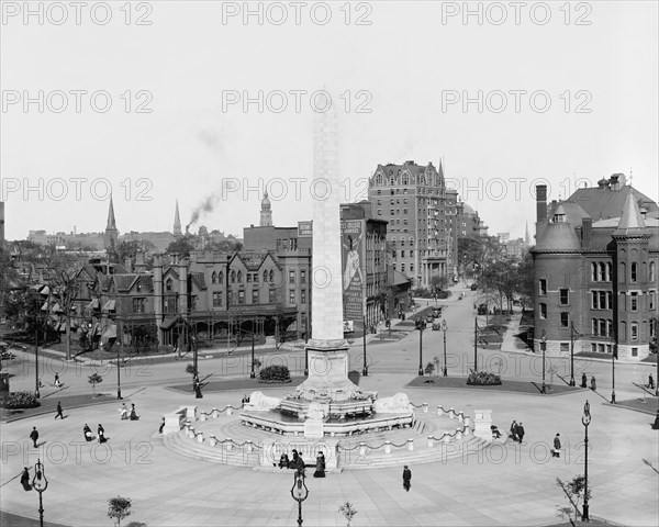 McKinley Monument, Buffalo, New York, USA, Detroit Publishing Company, 1910