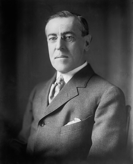 U.S. President Woodrow Wilson, Portrait, Harris & Ewing, 1910's