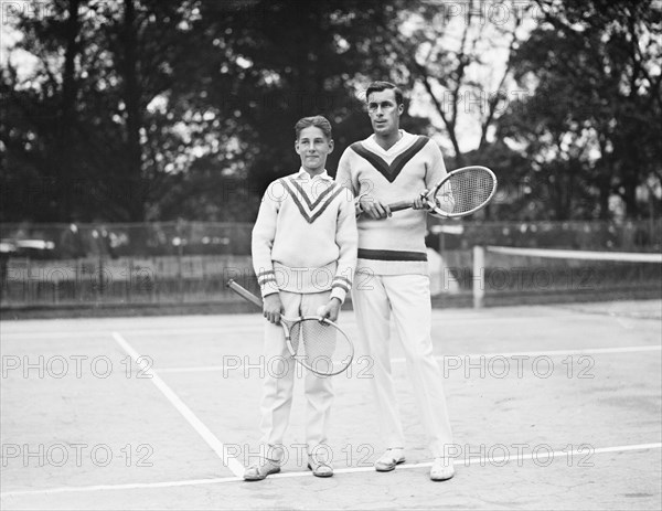 Sandy Weiner and Bill Tilden, Tennis Players and Doubles Partners, Portrait, USA, Harris & Ewing, 1923