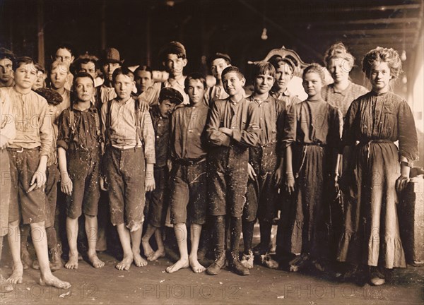 Portrait of Young Workers at Cotton Mill, Augusta, Georgia, USA, Lewis Hine, 1909