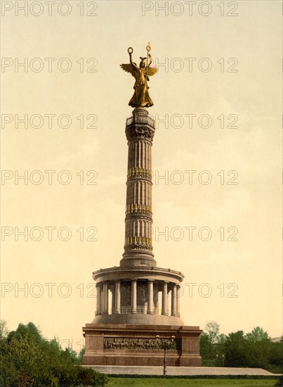 Triumphal Column, Berlin, Germany, Photochrome Print, Detroit Publishing Company, 1900