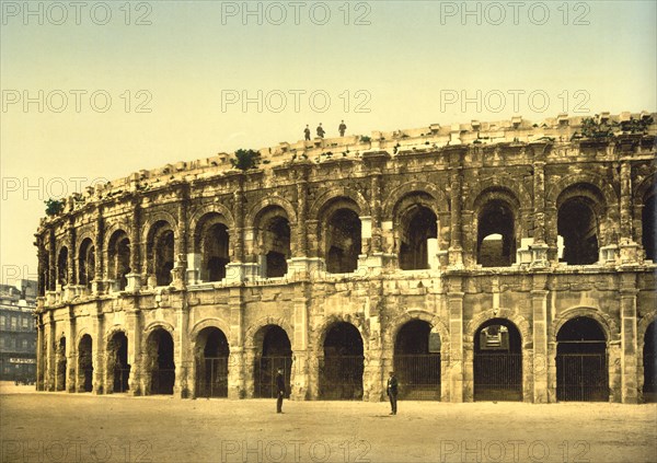 The Arena, Nimes, France, Photochrome Print, Detroit Publishing Company, 1900