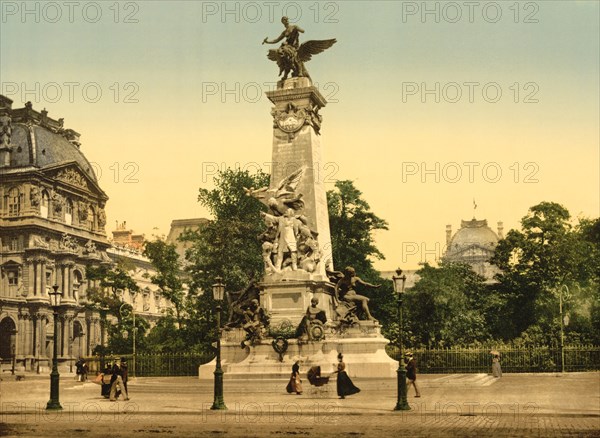 Gambetta's Monument, Paris, France, Photochrome Print, Detroit Publishing Company, 1900