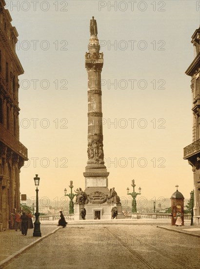 Congress Column, Brussels, Belgium, Photochrome Print, Detroit Publishing Company, 1900
